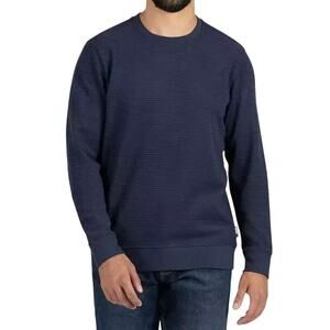 Gerry Men's Stretch Fleece Crewneck in Blue Stripe, Size L​​